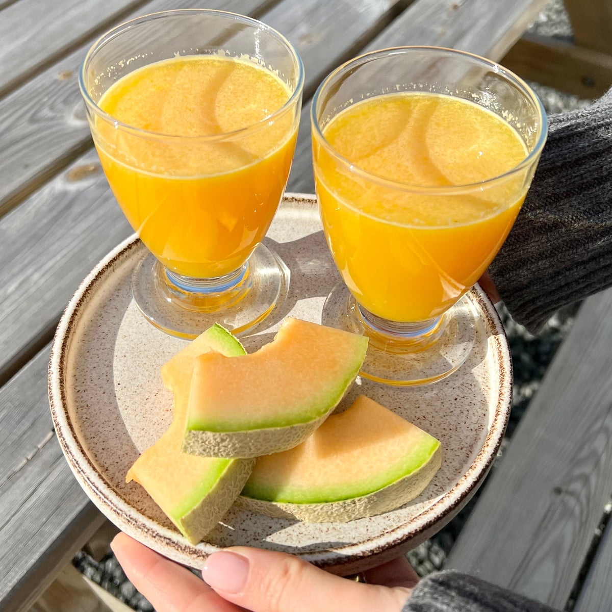 Cantaloupe juice | Juice med cantaloupe melon og ananas