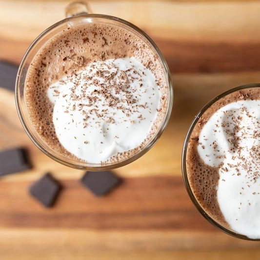 Varm chokolade | Vegansk varm chokolade med flødeskum
