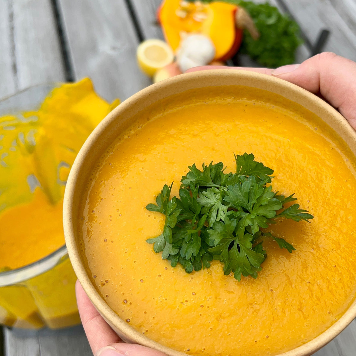 Hokkaidosuppe | Suppe med hokkaido og ingefær