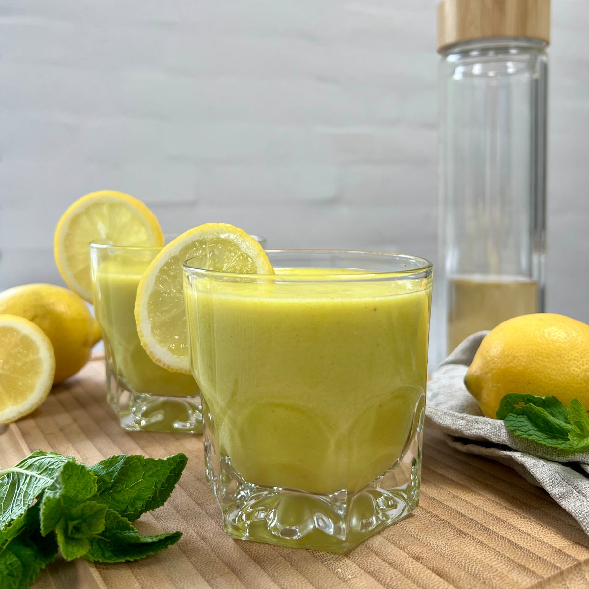 Lemon tea smoothie | Smoothie med citronte og mynte