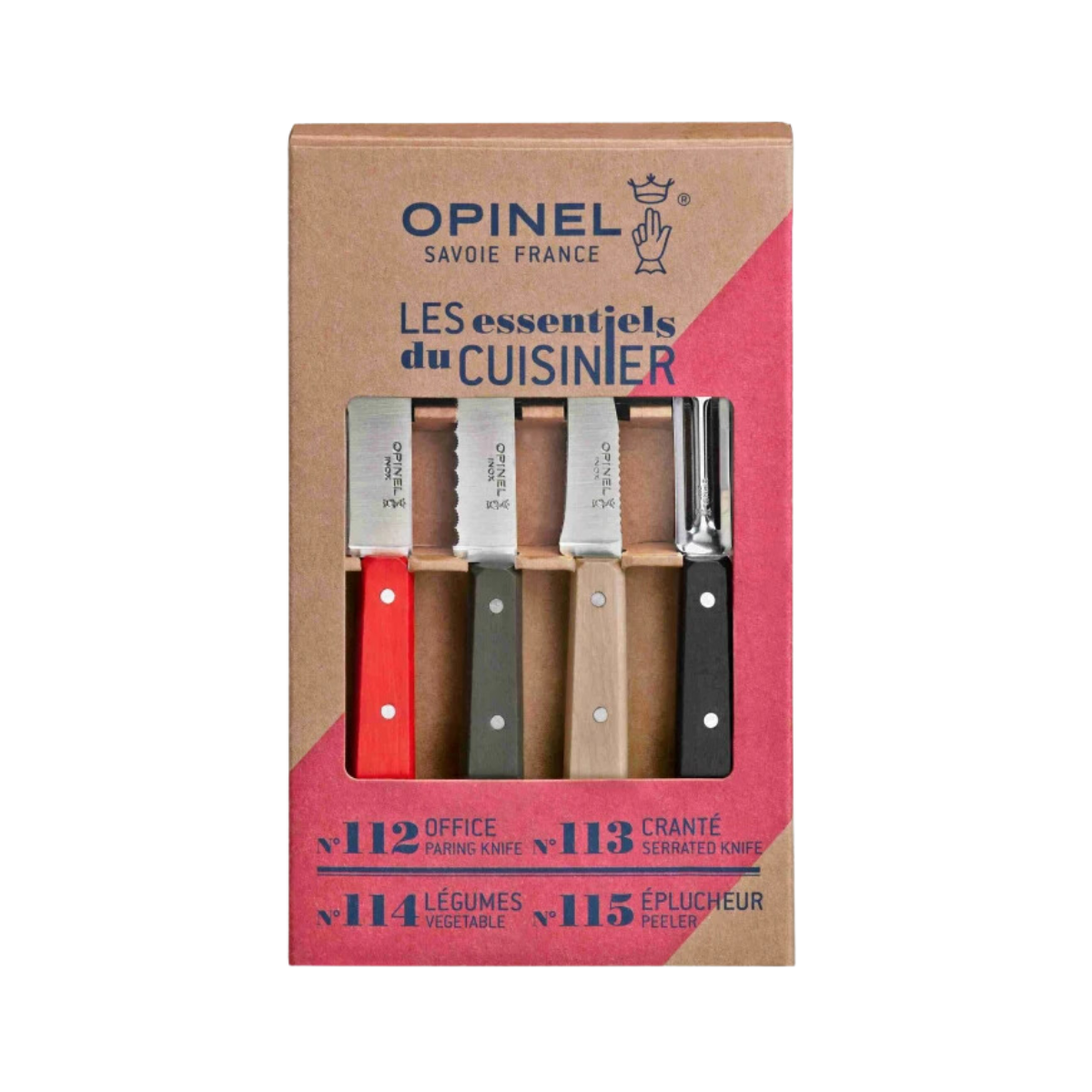 Opinel Les Essentials Urteknivssæt, Farvet