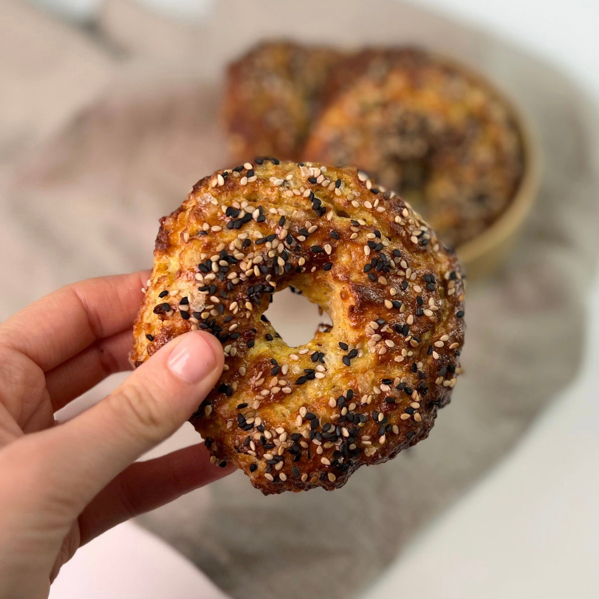 Blomkålsbagel | Bagels med blomkål og mozzarella