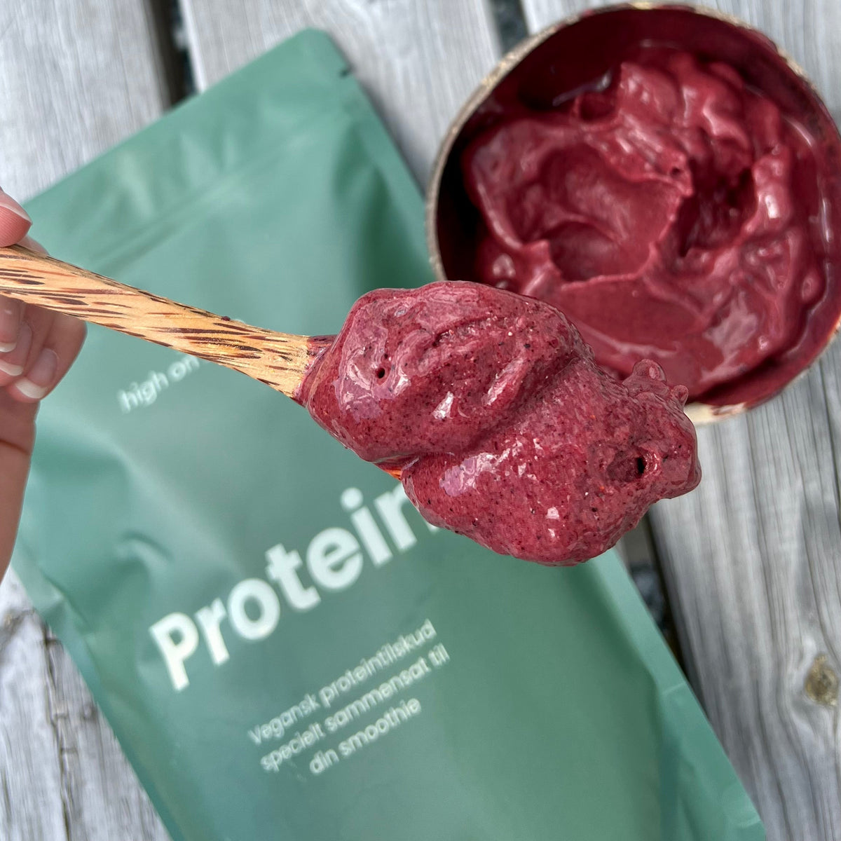 Protein is | Is med protein og blåbær