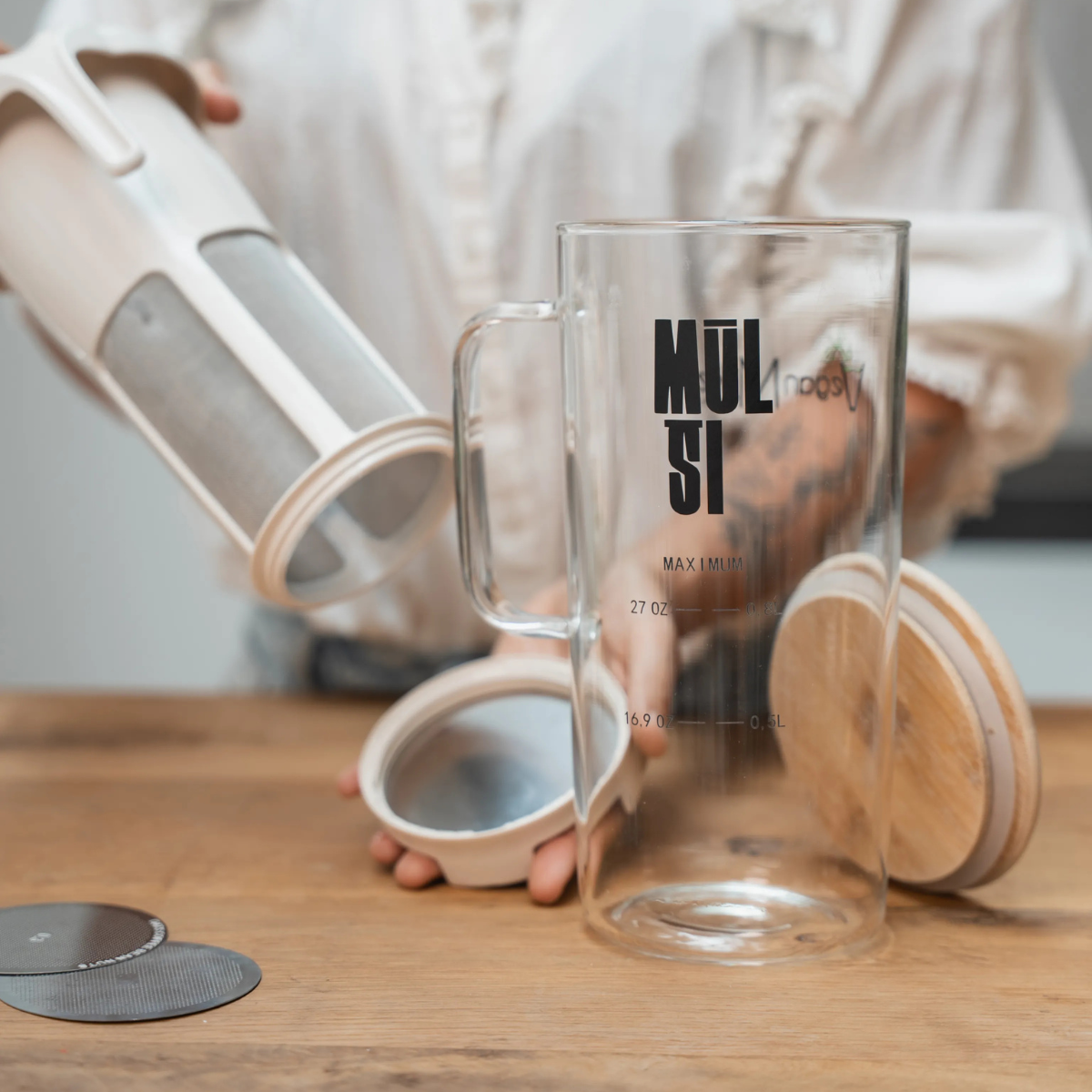 MULSI + glasflasker